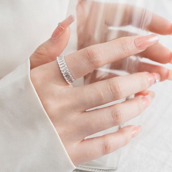 Nhẫn Bạc Nữ Dàn Giao Hưởng Pha Lê Quyến Rũ Đính Đá CZ Sang Trọng T&T Jewelry NT070 - Ảnh 7