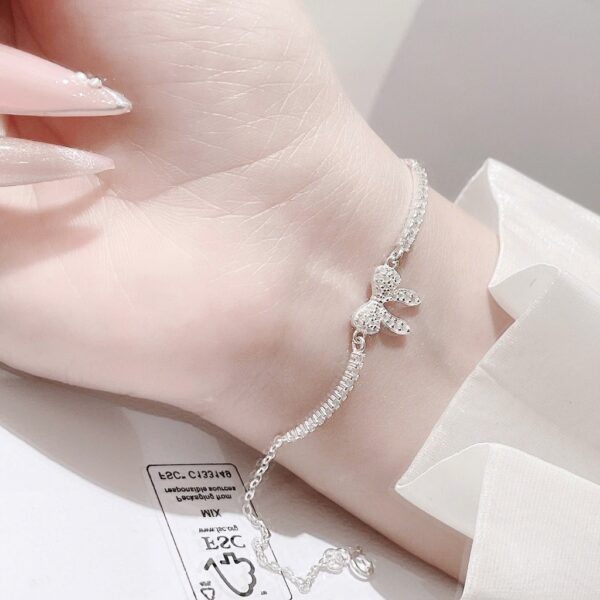 Lắc Tay Bạc Nữ Nơ Xinh Lấp Lánh Kiêu Kỳ Tinh Xảo T&T JEWELRY LT716253 - Ảnh 6