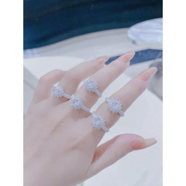 Nhẫn Bạc Nữ Thiết Kế Hoa Đá CZ Lấp Lánh, Đẳng Cấp T&T Jewelry N2253 - Ảnh 9