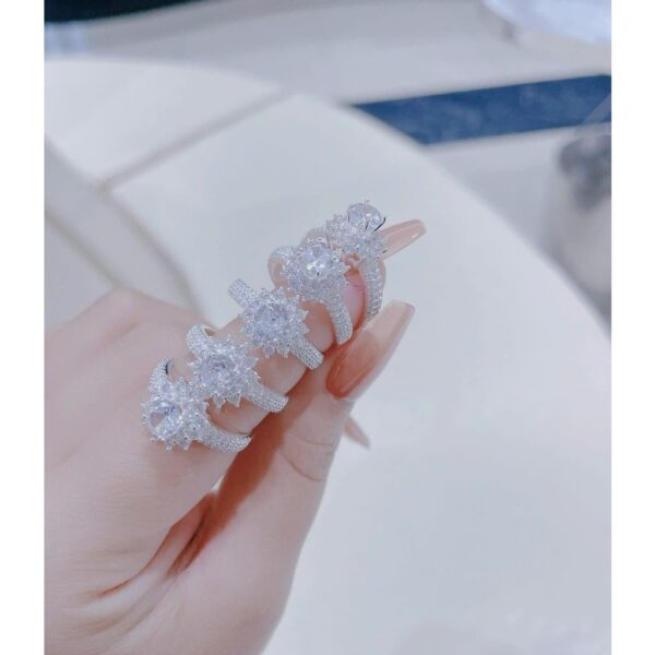 Nhẫn Bạc Nữ Thiết Kế Hoa Đá CZ Lấp Lánh, Đẳng Cấp T&T Jewelry N2253 - Ảnh 8