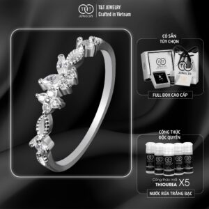 Nhẫn Bạc Nữ Vũ Điệu Hồ Điệp Đá CZ Lấp Lánh Tinh Xảo từ T&T JEWELRY NT2854