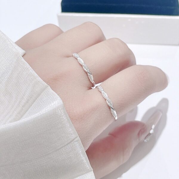 Nhẫn Bạc Nữ Dáng Xoắn Kép Đan Xen Đính Đá, Cá Tính Và Tinh Tế T&T Jewelry NT282551 - Ảnh 9