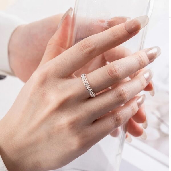 Nhẫn Bạc Nữ T&T Jewelry viền họa tiết Kim Tiền Tài Lộc May Mắn NN02 - Ảnh 8