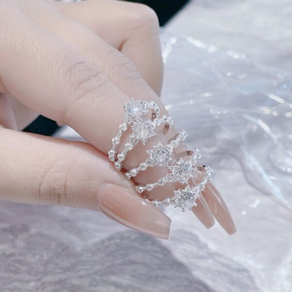 Nhẫn Bạc Nữ Vương Miện Giọt Sương Kiêu Sa Tinh Tế Đính Đá CZ T&T Jewelry NT58251 - Ảnh 8