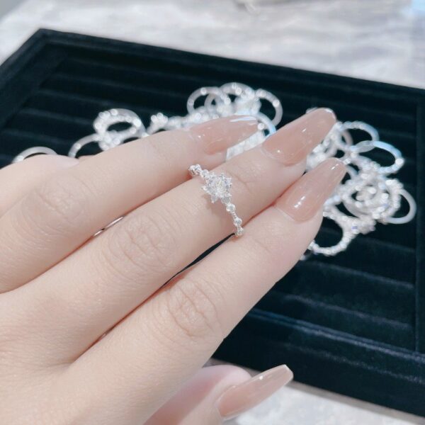 Nhẫn Bạc Nữ Vương Miện Giọt Sương Kiêu Sa Tinh Tế Đính Đá CZ T&T Jewelry NT58251 - Ảnh 9
