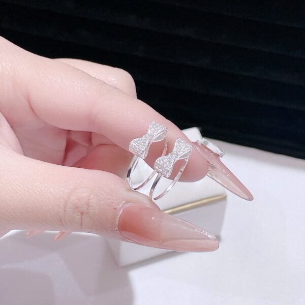 Nhẫn Bạc Nữ Dáng Nơ Tiểu Thư Kiêu Sa Đính Đá CZ Lấp Lánh Quyến Rũ T&T Jewelry NT58252 - Ảnh 7