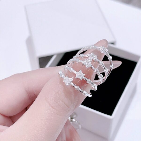 Nhẫn Bạc Nữ Dáng Vì Sao Dẫn Lối Đính Đá CZ Tinh Xảo Sang Trọng T&T Jewelry NT58254 - Ảnh 7
