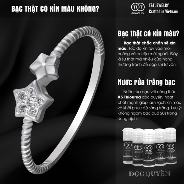 Nhẫn Bạc Nữ Dáng Lời Hẹn Ước Vì Sao Kiêu Sa Thu Hút Mọi Ánh Nhìn T&T Jewelry NT58258 - Ảnh 5