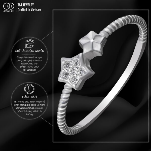 Nhẫn Bạc Nữ Dáng Lời Hẹn Ước Vì Sao Kiêu Sa Thu Hút Mọi Ánh Nhìn T&T Jewelry NT58258 - Ảnh 6