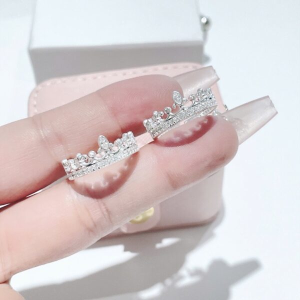 Nhẫn Bạc Nữ FreeSize Vương Miện Nữ Hoàng Kiêu Hãnh Đính Đá CZ Quyền Rũ Tinh Xảo T&T Jewelry NT58259 - Ảnh 7