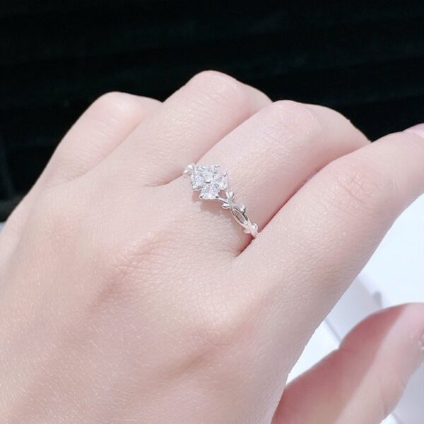 Nhẫn Bạc Nữ Tinh Xảo Thiết Kế Cỏ Bốn Lá Trái Tim Đan Xen Tinh Xảo, Lấp Lánh T&T Jewelry NT282561 - Ảnh 7