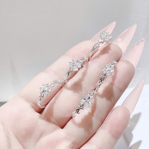 Nhẫn Bạc Nữ Tinh Xảo Thiết Kế Cỏ Bốn Lá Trái Tim Đan Xen Tinh Xảo, Lấp Lánh T&T Jewelry NT282561 - Ảnh 8