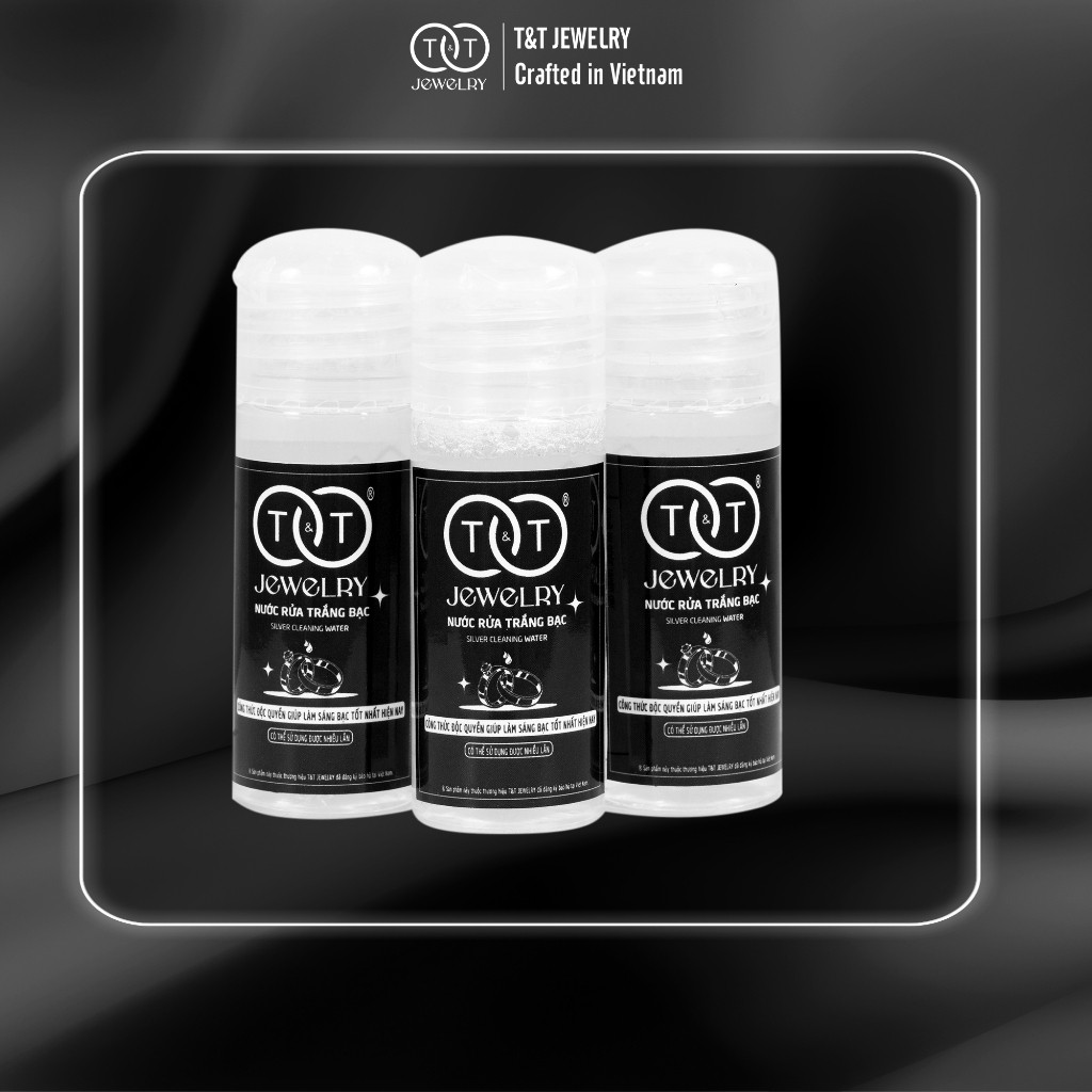 Nước rửa trang sức Bạc T&T Jewelry, dung dịch Tẩy Trắng, Làm Sáng trang sức Bạc TRB01