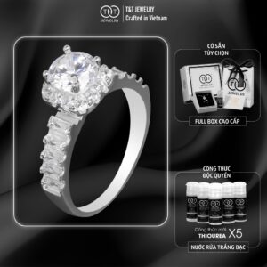 Nhẫn Bạc Nữ Dải Sao Băng Hội Tụ Quyền Lực - Sang Trọng T&T Jewelry NN020