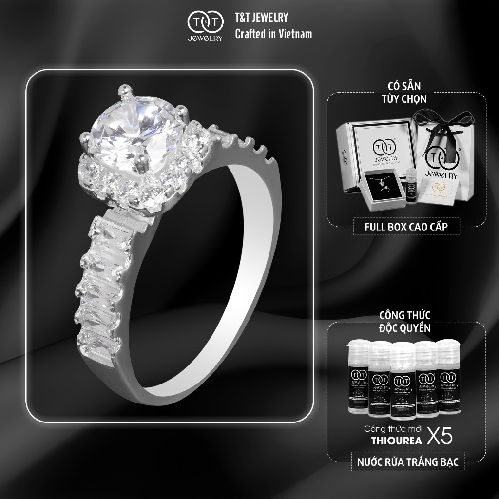 Nhẫn Bạc Nữ Dải Sao Băng Hội Tụ Quyền Lực - Sang Trọng T&T Jewelry NN020