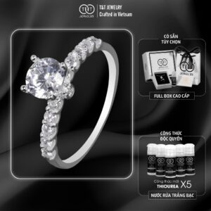 Nhẫn Bạc Nữ Vẻ Đẹp Lấp Lánh, Tinh Tế Tuyệt Đối T&T Jewelry NN2252