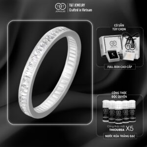 Nhẫn Bạc Nữ Bản Giao Hưởng Ánh Sáng Đính Đá CZ Tinh Xảo - Cá Tính T&T Jewelry NN2362