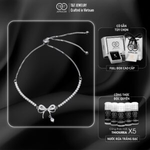 Lắc tay Bạc Nữ Nơ Xinh Lấp Lánh Kiêu Sa Tinh Tế từ T&T Jewelry LT53254