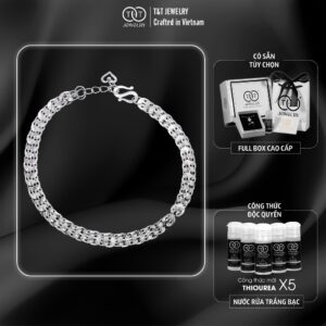 Lắc tay nữ Bạc Ý s925 Đuôi Phụng T&T Jewelry cao cấp LT01