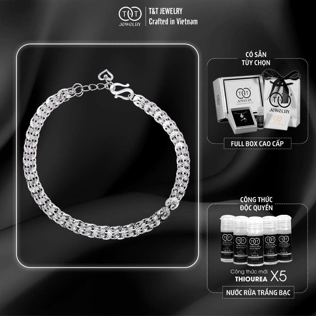 Lắc tay nữ Bạc Ý s925 Đuôi Phụng T&T Jewelry cao cấp LT01