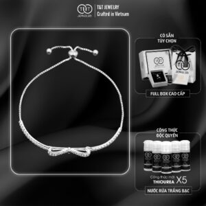 Lắc tay Bạc Nữ S925 Nơ Xinh Lấp Lánh Tinh Xảo Thu Hút Mọi Ánh Nhìn từ T&T Jewelry LT54256
