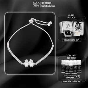 Lắc Tay Bạc Nữ S925 Hình Bướm Lấp Lánh Tinh Xảo từ T&T Jewelry LT54255