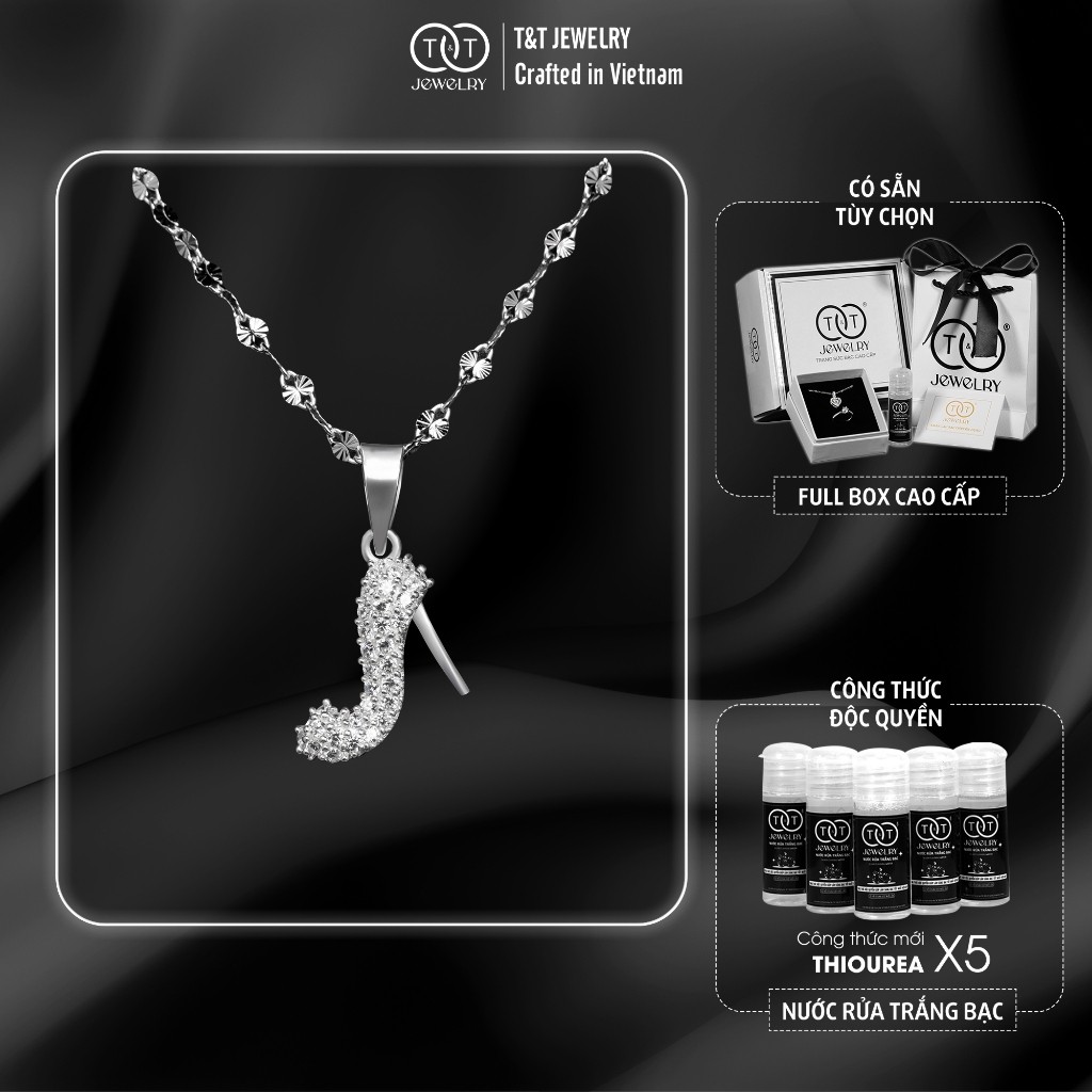 Dây Chuyền Nữ Bạc Ý S925 Giày Cao Gót Cá Tính - T&T Jewelry DC022