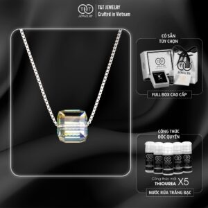 Dây chuyền Bạc Hộp Đa Giác Cá Tính T&T Jewelry Bạc Ý cao cấp DC0231