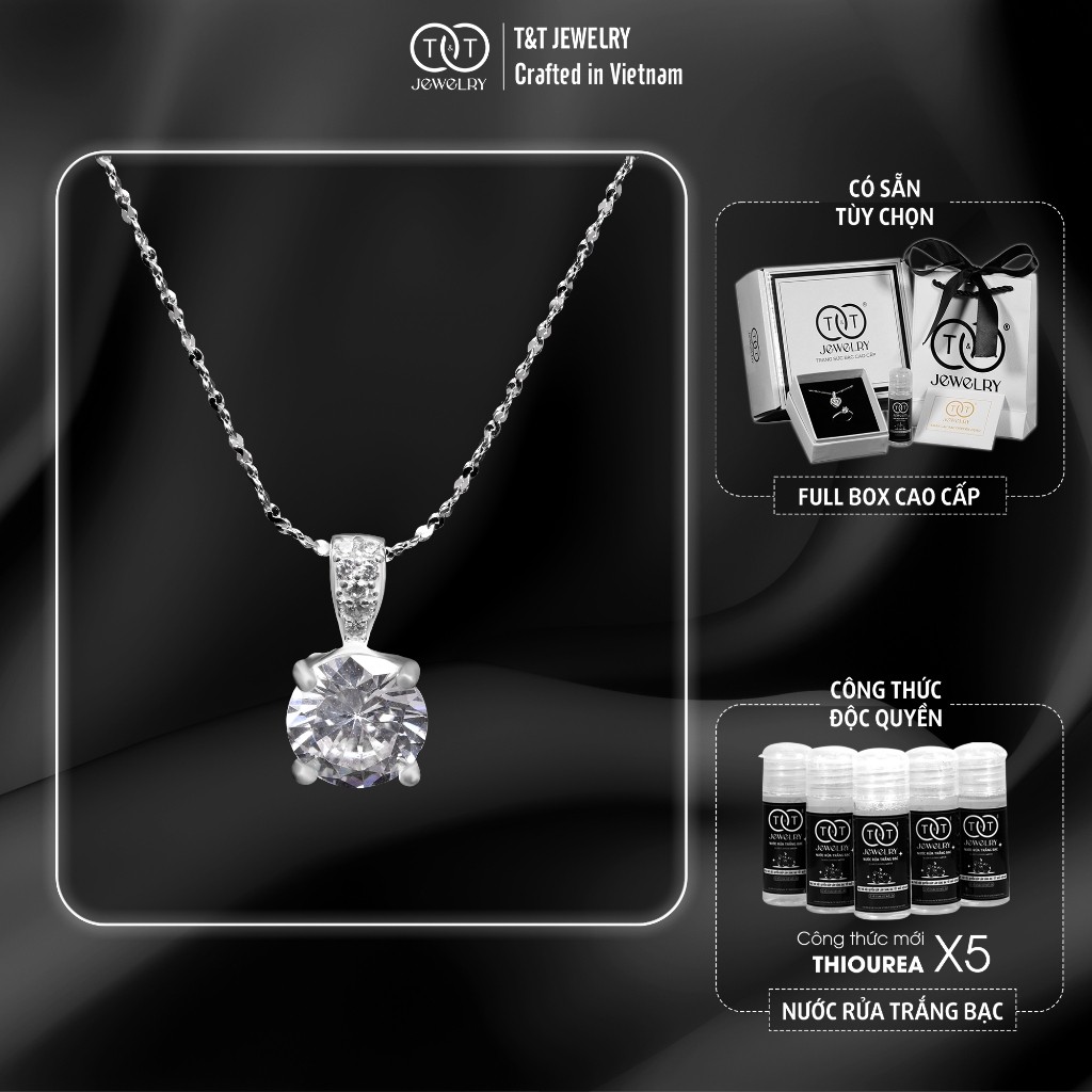 Dây chuyền nữ Nụ Đá Basic Bạc Ý s925 T&T Jewelry cao cấp DC015