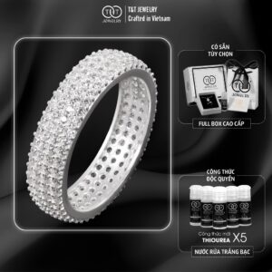Nhẫn Bạc Nữ Dáng Dải Ngân Hà Kiêu Sa Đính Đá CZ Cao Cấp Thu Hút Mọi Ánh Nhìn T&T Jewelry NT58253