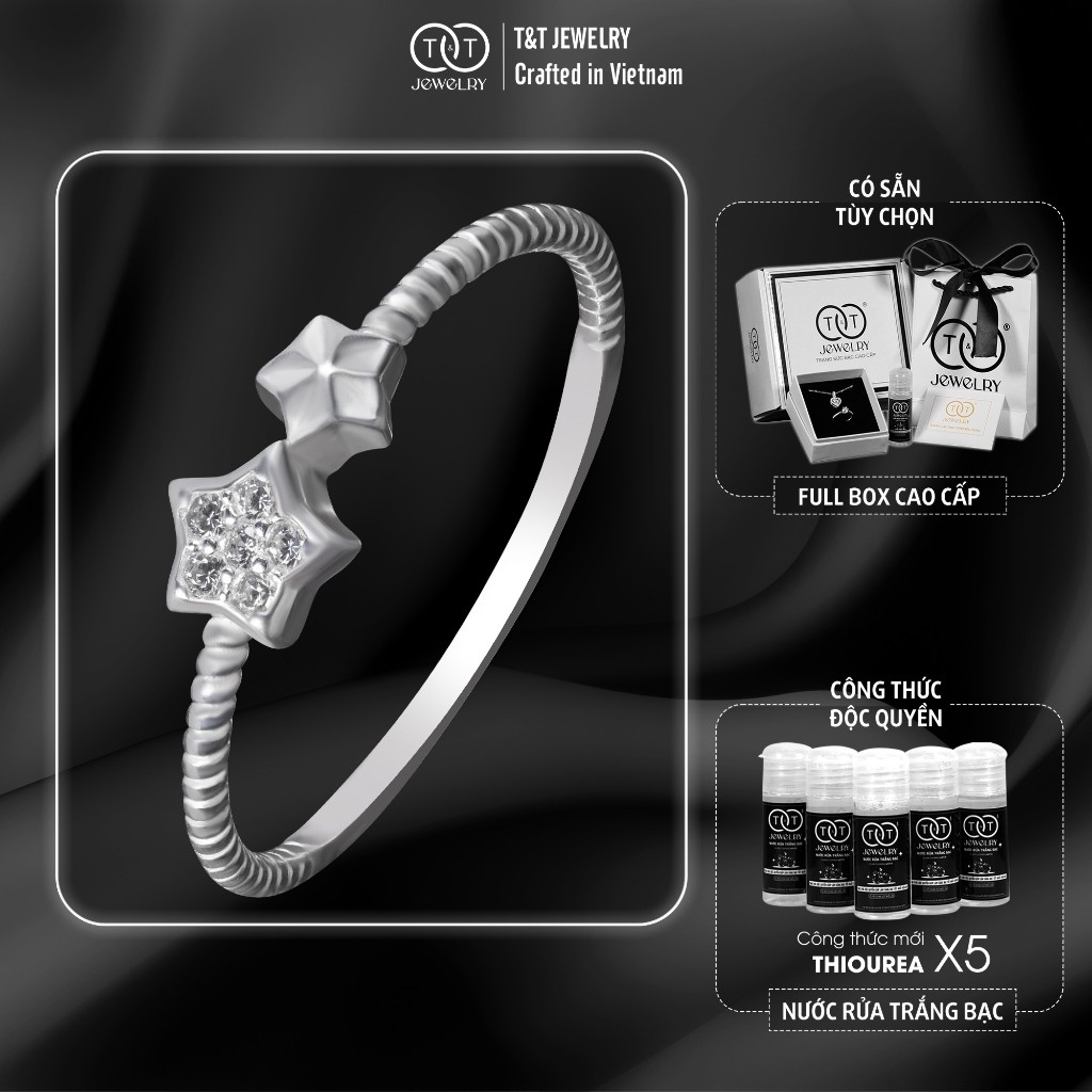 Nhẫn Bạc Nữ Dáng Lời Hẹn Ước Vì Sao Kiêu Sa Thu Hút Mọi Ánh Nhìn T&T Jewelry NT58258