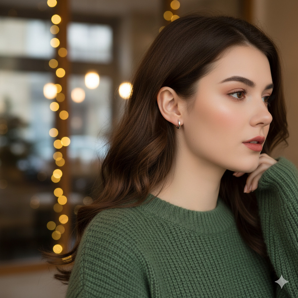 Bông Tai Bạc Nữ Vũ Điệu Ngẫu Hứng Kiểu Vòng Xoắn Phá Cách Tinh Tế T&T Jewelry B11 - Ảnh 8