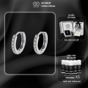 Bông Tai Bạc Nữ Dải Sáng Ngân Hà Tinh Xảo Đính Đá CZ Lấp Lánh Quý Phái T&T Jewelry B22