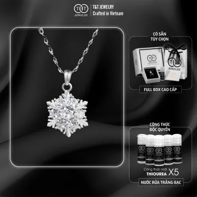 Dây Chuyền Nữ Bạc Ý S925 Bông Tuyết Sang Trọng - T&T Jewelry DC0201