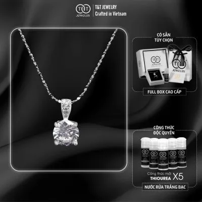 Dây chuyền nữ Nụ Đá Basic Bạc Ý s925 T&T Jewelry cao cấp DC015