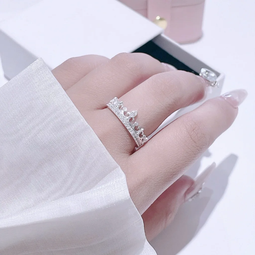 Nhẫn Bạc Nữ FreeSize Vương Miện Nữ Hoàng Kiêu Hãnh Đính Đá CZ Quyền Rũ Tinh Xảo T&T Jewelry NT58259 - Ảnh 9