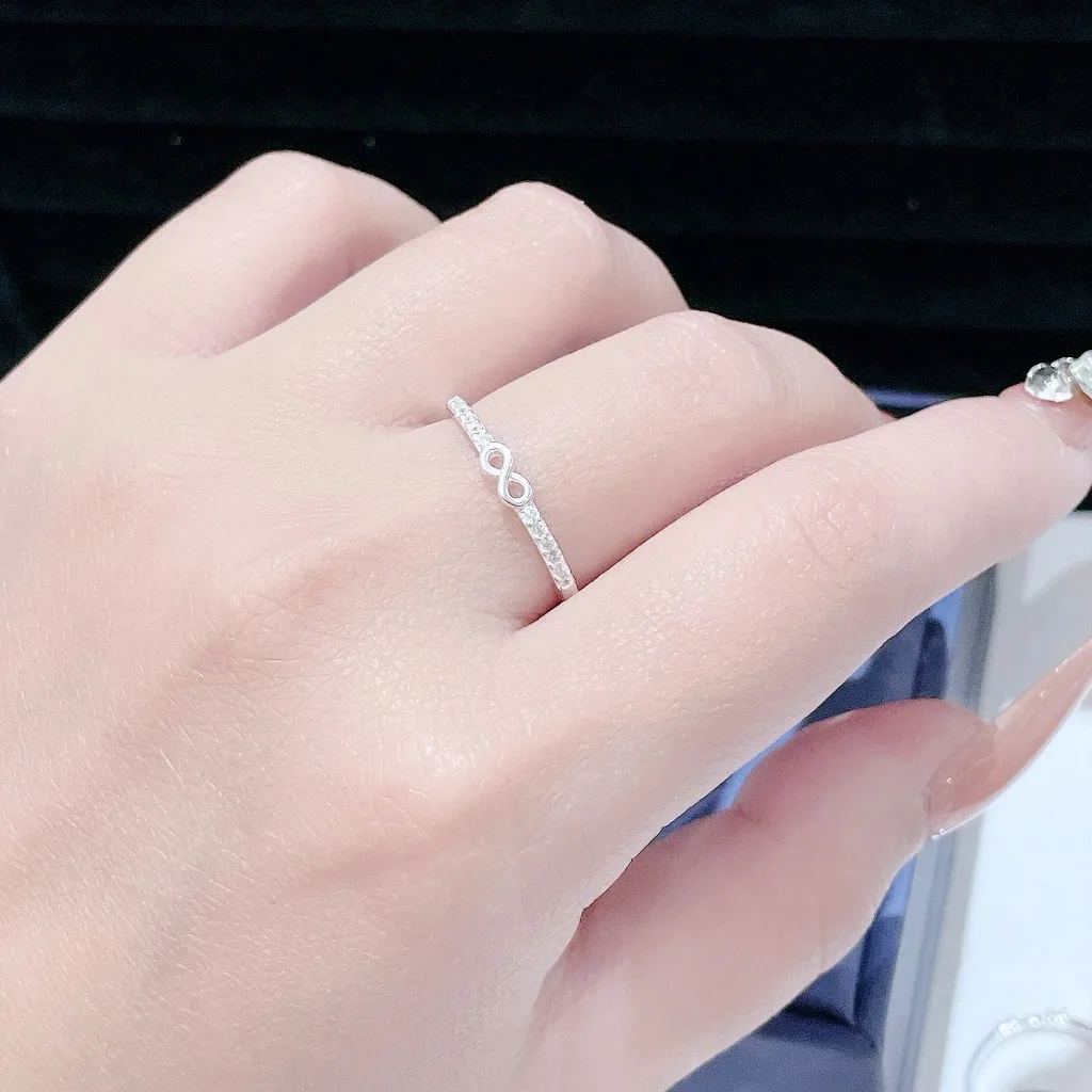 Nhẫn Bạc Nữ Lời Hẹn Ước Vĩnh Cửu Đính Đá CZ Tinh Xảo Sang Trọng T&T Jewelry NT 58256 - Ảnh 7